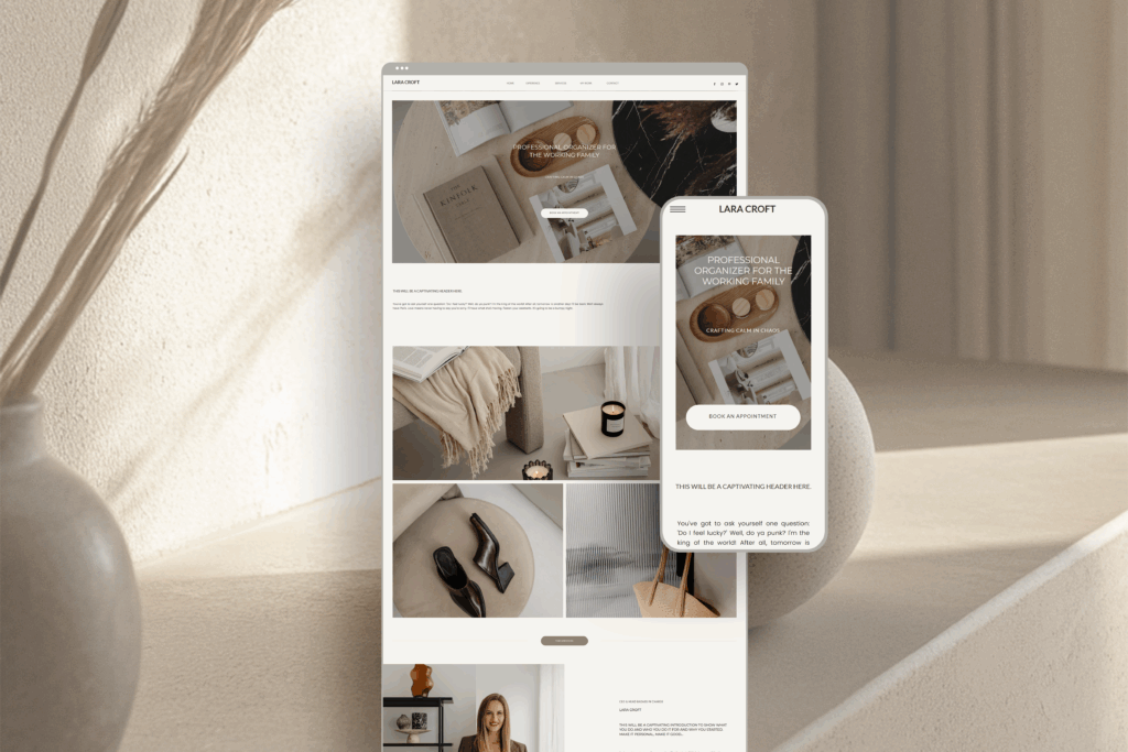 Minimal Showit Website Template for Interior Designers